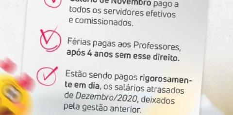 Prefeitura de Cristalândia do Piauí realiza pagamentos de salários de novembro e antecipa 13º aos servidores