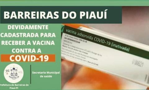 Prefeito Aroldinho confirma o cadastro de Barreiras para receber as vacinas contra o coronavírus